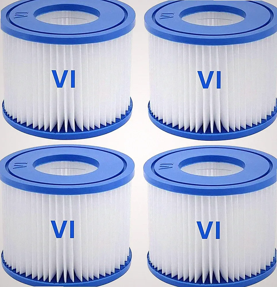 4× Aufblasbare Filterkartusche Typ VI für Whirlpools,für Bestway 58323,Lay-Z-Spa