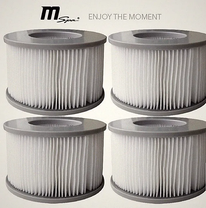 4 Stück Whirlpool Ersatzfilter MSPA Original für Pool Filter Filterkartuschen