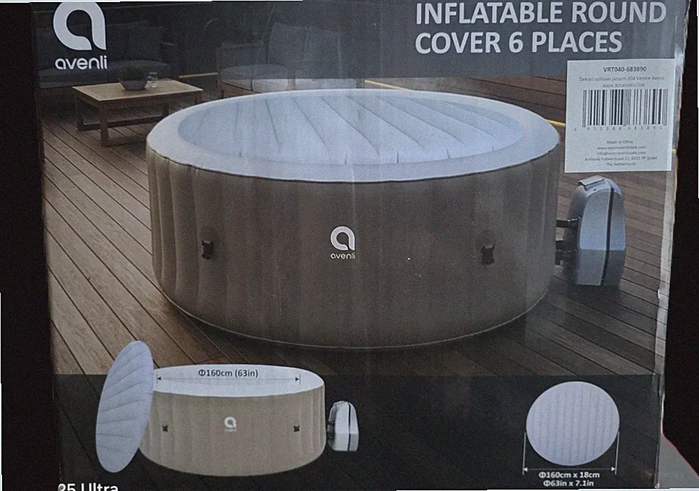 Abdeckung Thermoabdeckung Whirlpool Spa rund Ø 160 cm MSpa aufblasbar isoliert
