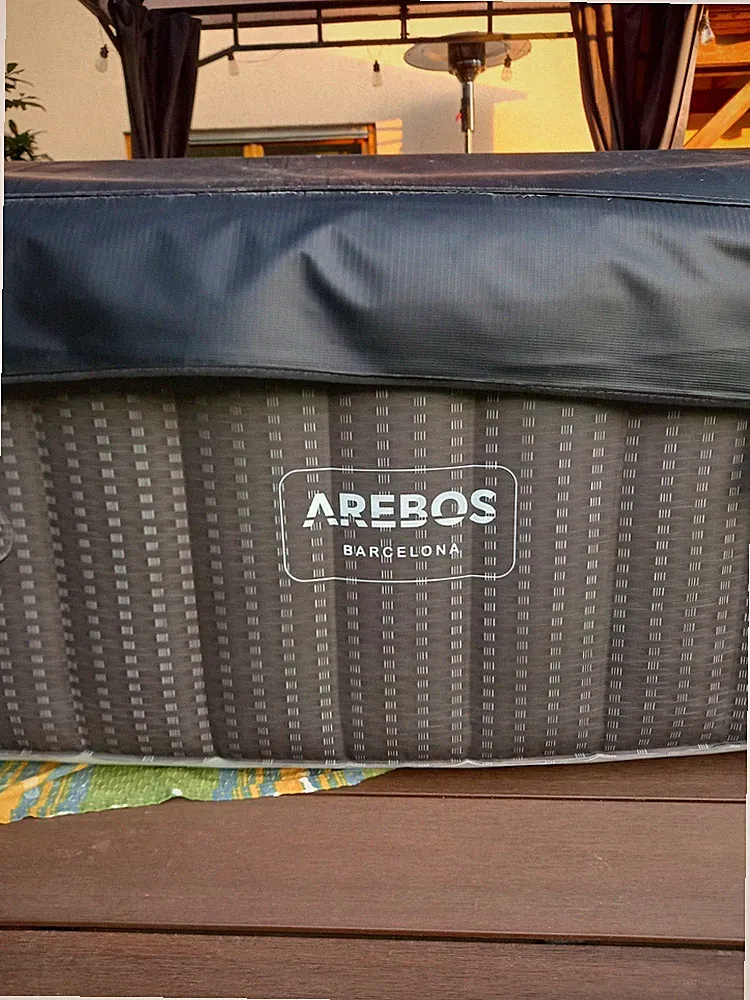Arebos BARCELONA Quadratisch Spa Whirlpool 185x185x65 cm - 910L