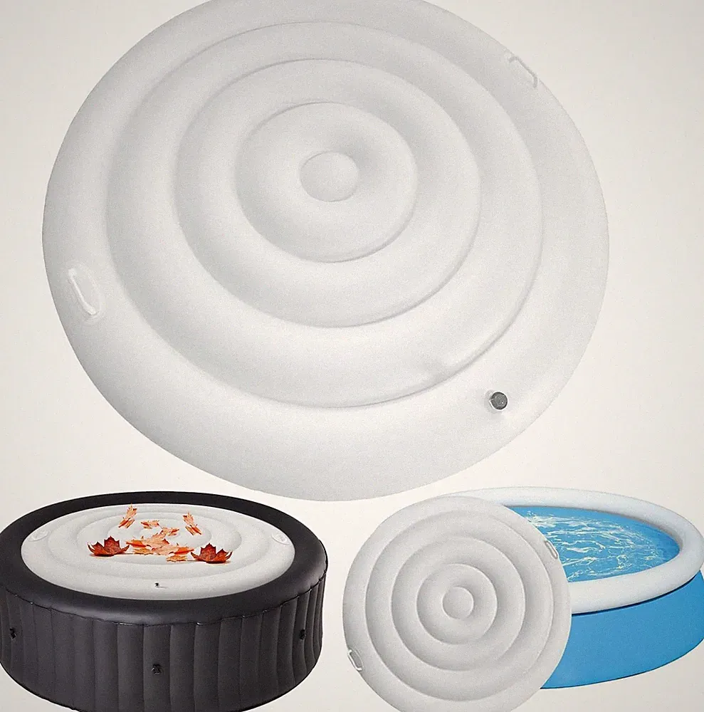 Aufblasbare Whirlpoolabdeckung 162 cm 2 Griffe Thermo Isolierung
