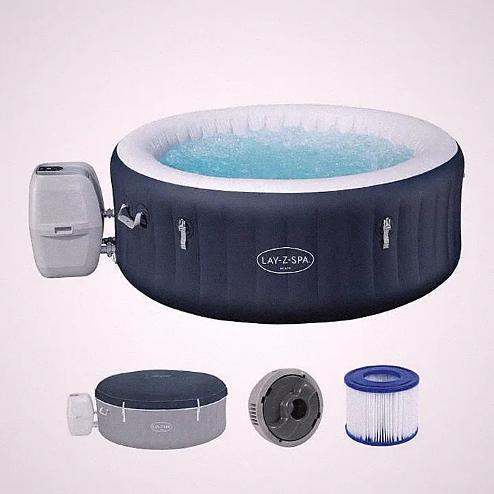 Bestway LAY-Z-SPA Miami AirJet Whirlpool Ø 180cm, 4 Pers NEU Energiespar Pool