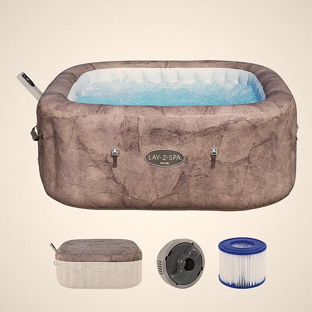 Bestway Lay-Z-SPA Whirlpool 6 Personen AirJet Massage App-Steuerung 180x180 cm