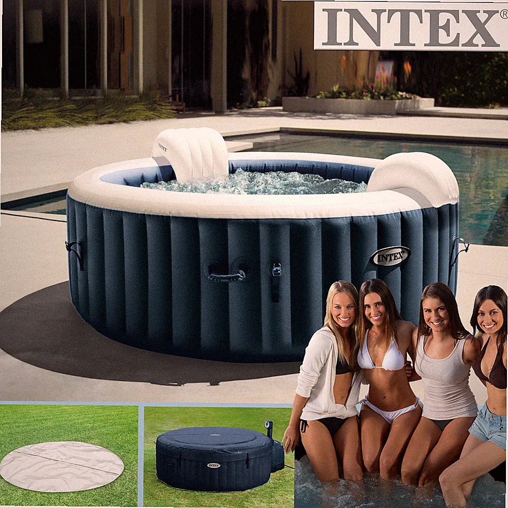 Intex 28432 Whirlpool PureSpa Ø 216x71cm Pool aufblasbar Outdoor Indoor Bubble