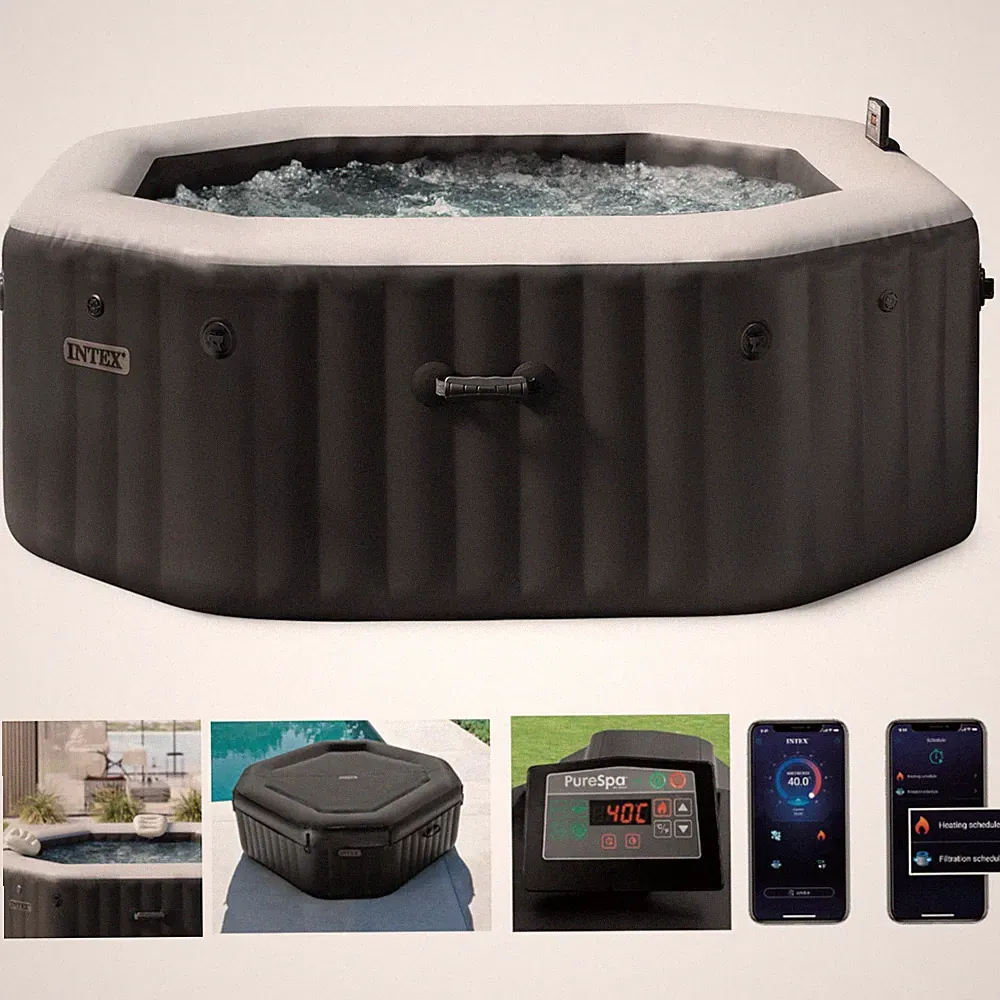 Intex 28458 Whirlpool Pure SPA Bubble Jet Massage aufblasbar 4 Personen