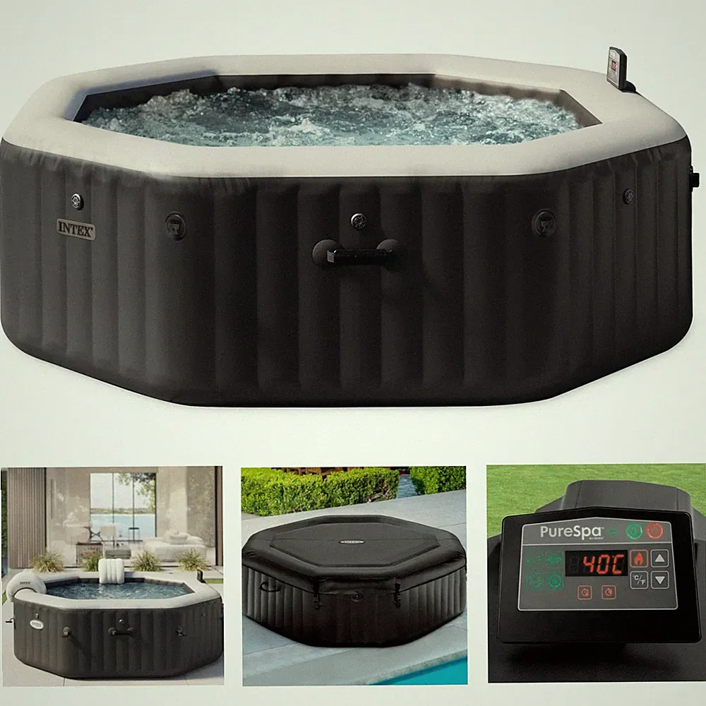 Intex 28462 Whirlpool Pure SPA Bubble Jet Massage aufblasbar 6 Personen
