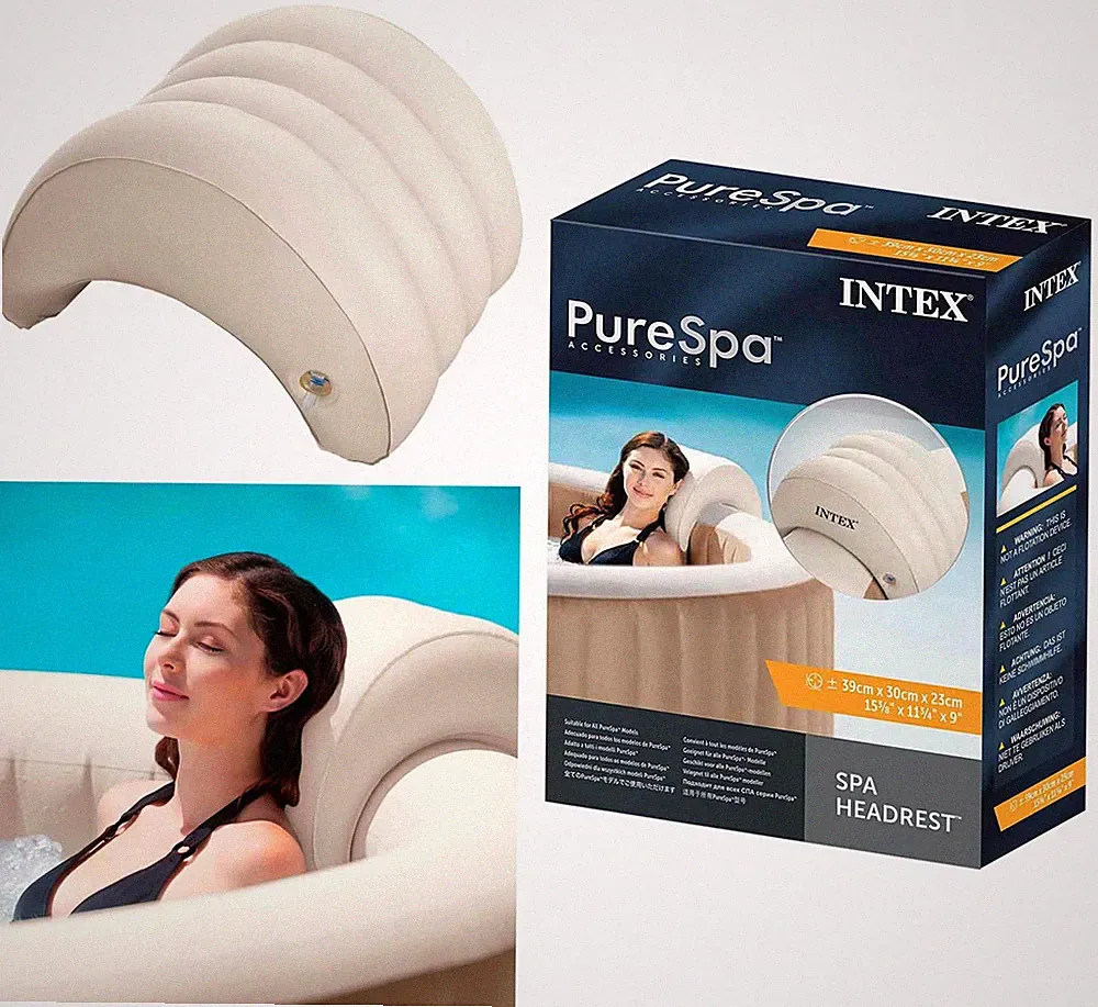 Intex Kopfstütze für Whirlpool - Aufblasbares Nackenkissen Kopfkissen PureSpa