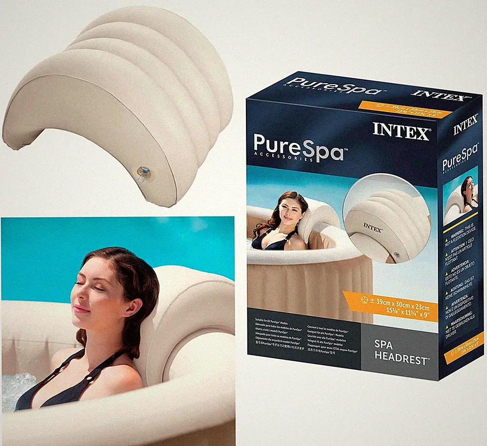 Intex Kopfstütze für Whirlpool - Aufblasbares Nackenkissen Kopfkissen PureSpa