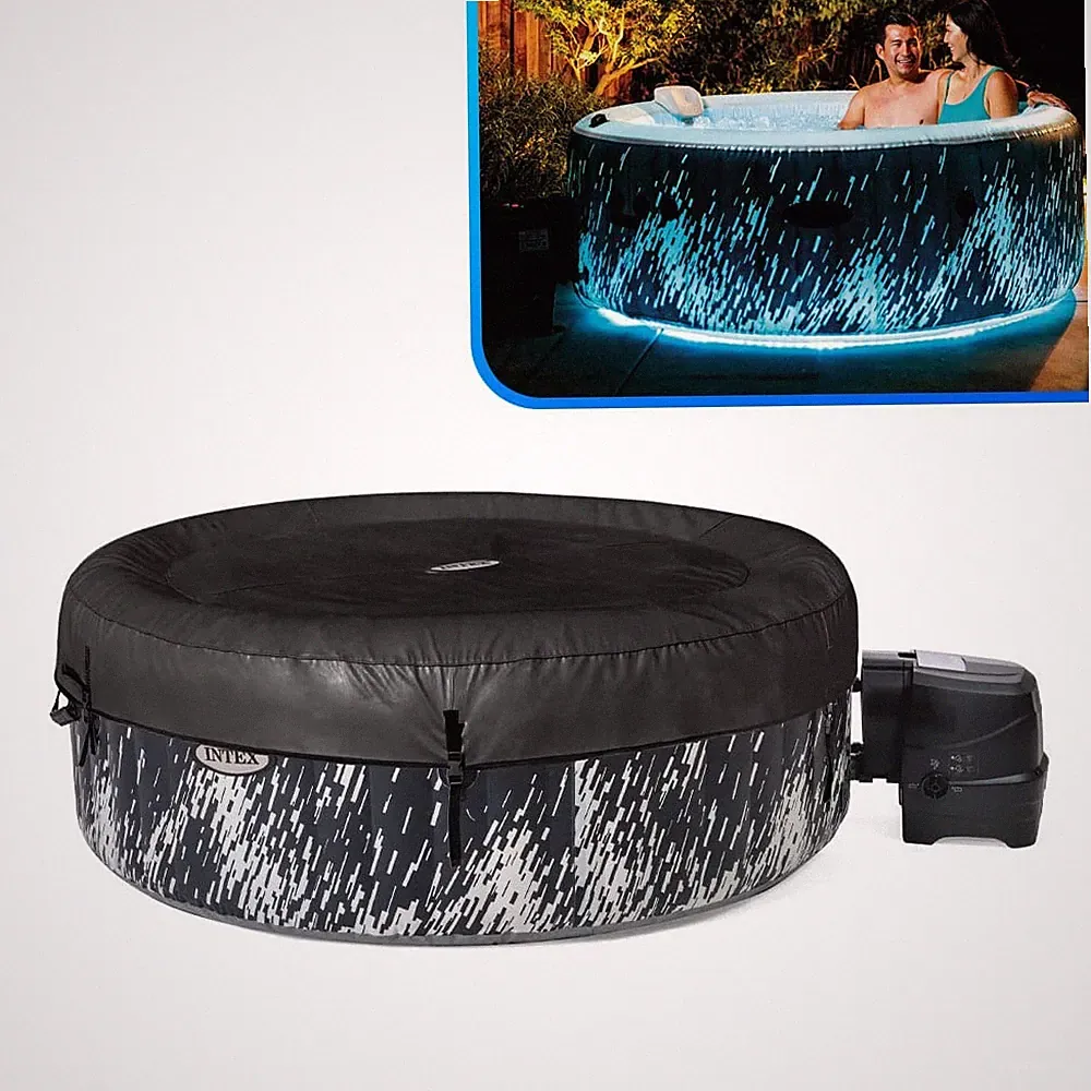 Intex Whirlpool Glow Deluxe Ø 196x66cm LED rund aufblasbar 28494