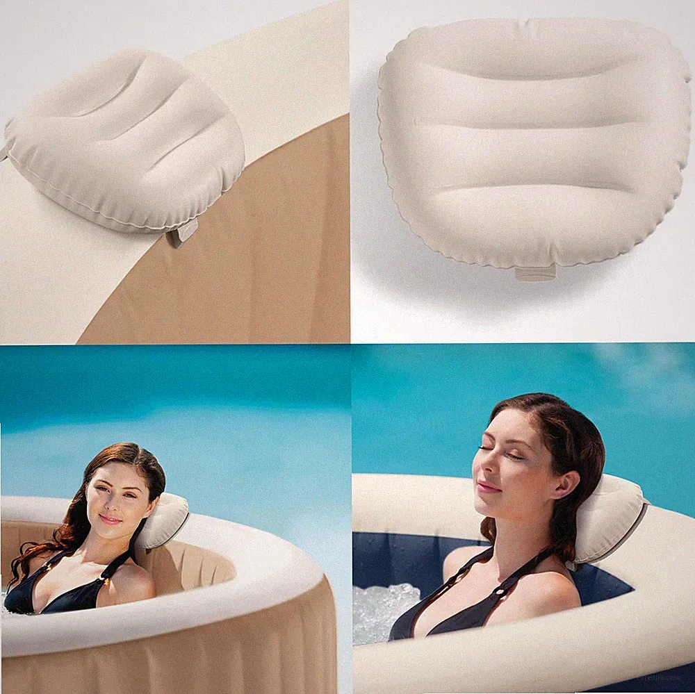 Intex Whirlpool Kopfstütze Höhenverstellbar - Aufblasbares Kopfkissen PureSpa