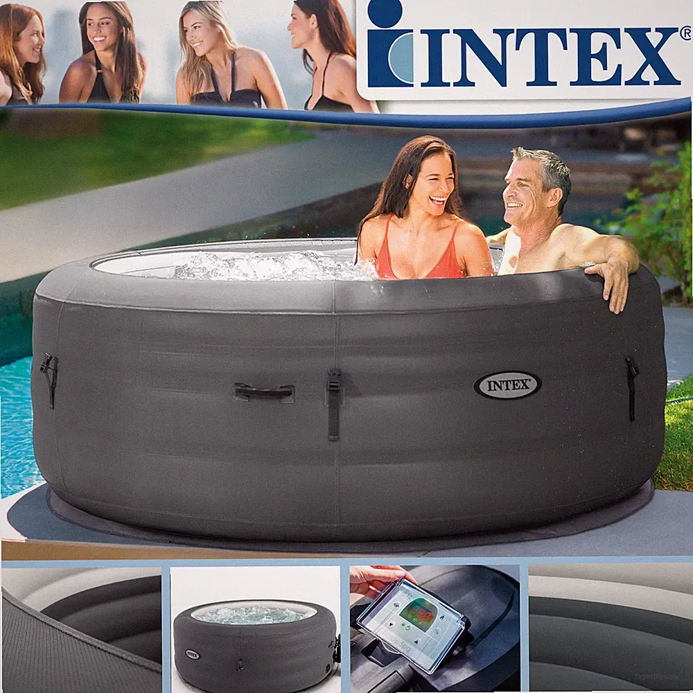 Intex Whirlpool Simple Spa Ø 196x66cm aufblasbar Purespa outdoor für 4 Personen