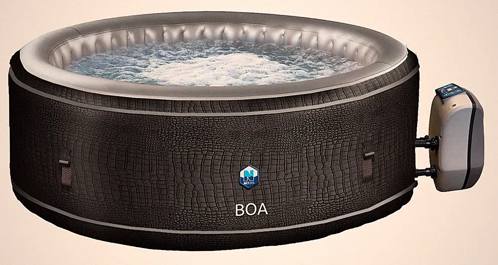 JUNG BOA Whirlpool aufblasbar rund für 5 Personen Pool beheizbar Outdoor NEU OVP