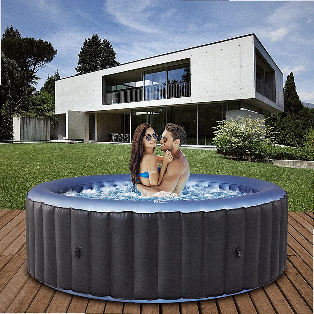 MSpa Whirlpool BERGEN XXL 8 Personen aufblasbar Pool Wellness Massage Ø224x70cm