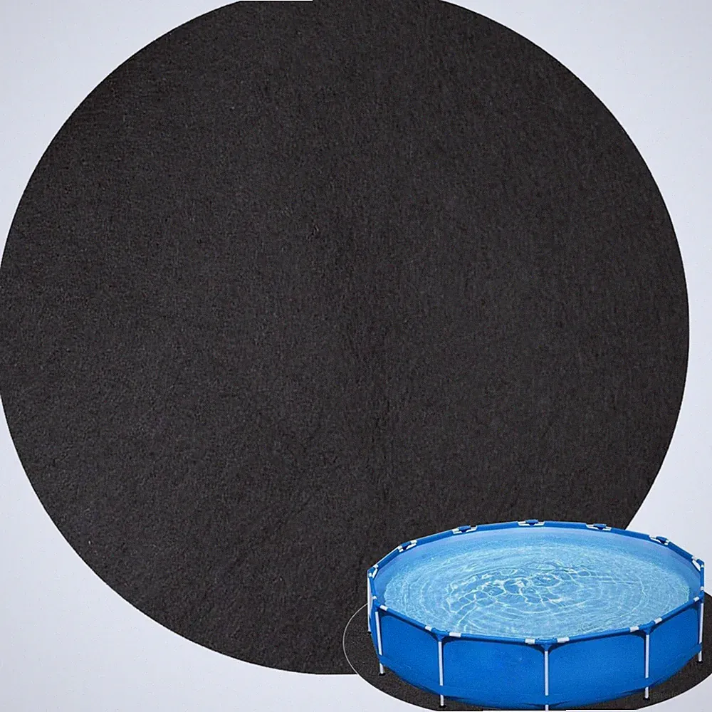 Pool Unterlage Wasserabsorbierende Filzmatte rund 4m Schutzboden Poolmatte
