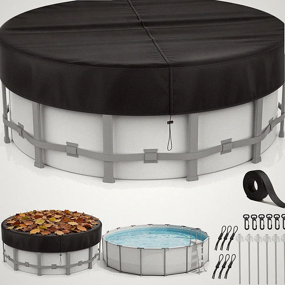 Poolabdeckung Runde Ø426 Vinyl UV-Schutz Staubdicht Trampolin