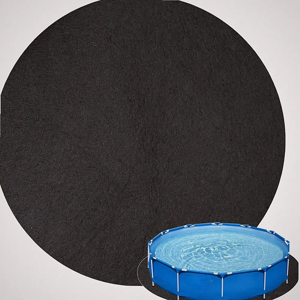 Poolmatte, Pool Unterlage, Bodenschutz, rund, 370cm, rutschfest, Schutzboden