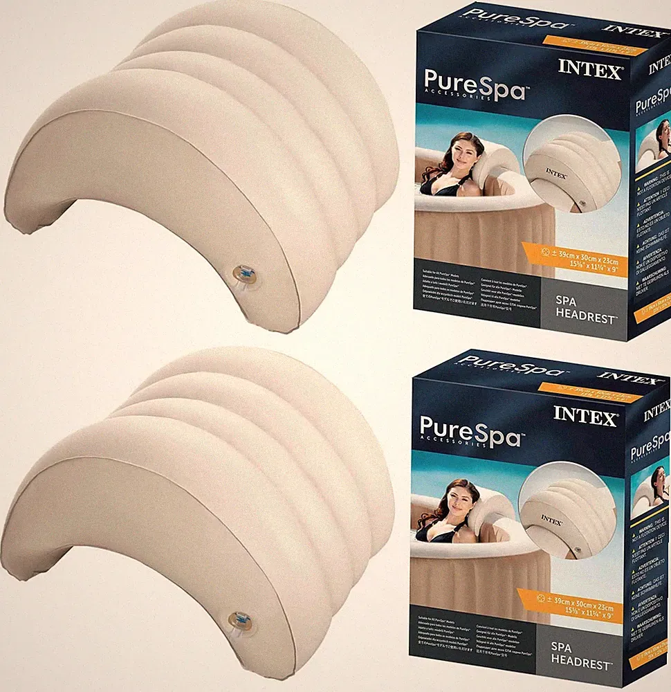 SET: Intex Kopfstütze für Whirlpool - Aufblasbares Kopfkissen PureSpa - 2er Set