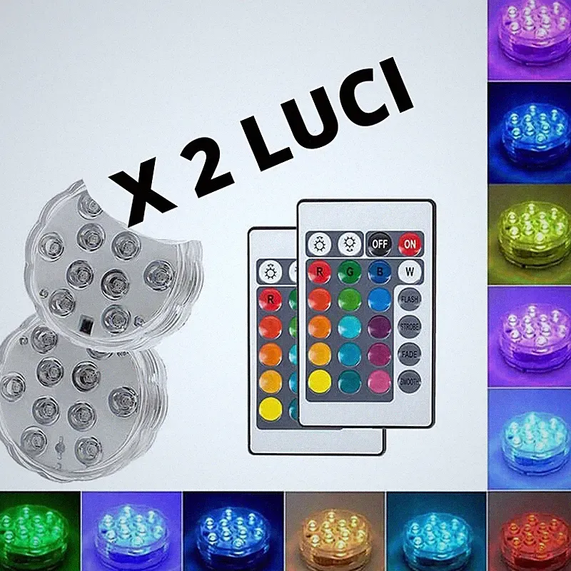 LED Tauchleuchten Unterwasserlicht mit RGB Fernbedienung Bunt Pool