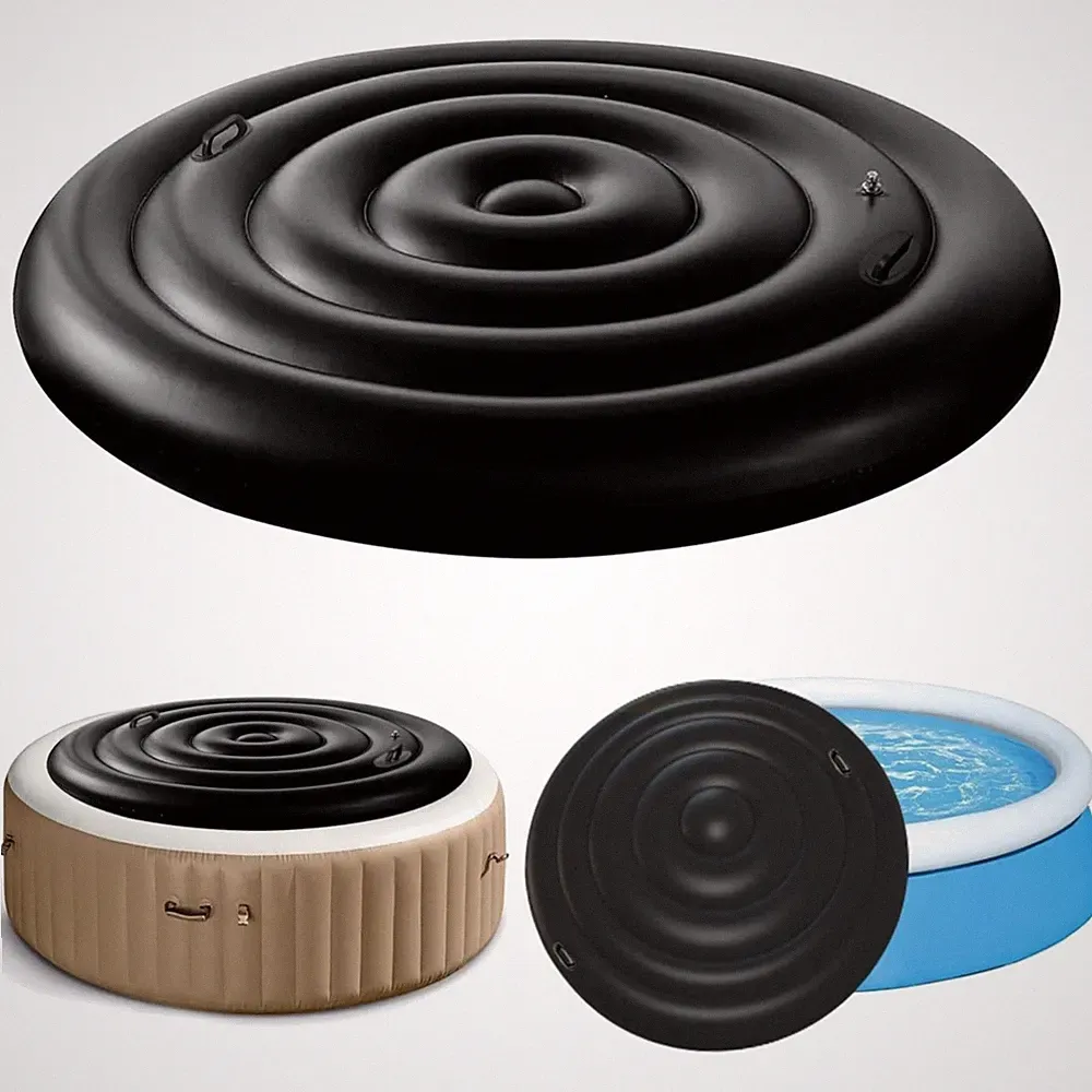 Whirlpool Abdeckung aufblasbar rund Schutzdichtung isolierend Schwarz 138cm