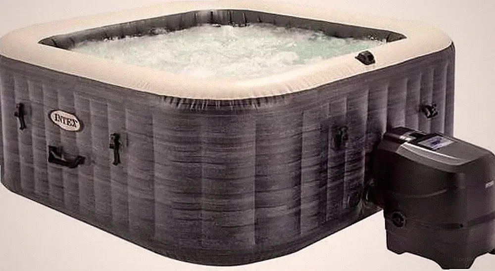Whirlpool aufblasbar PureSpa Greystone Deluxe Quadrat