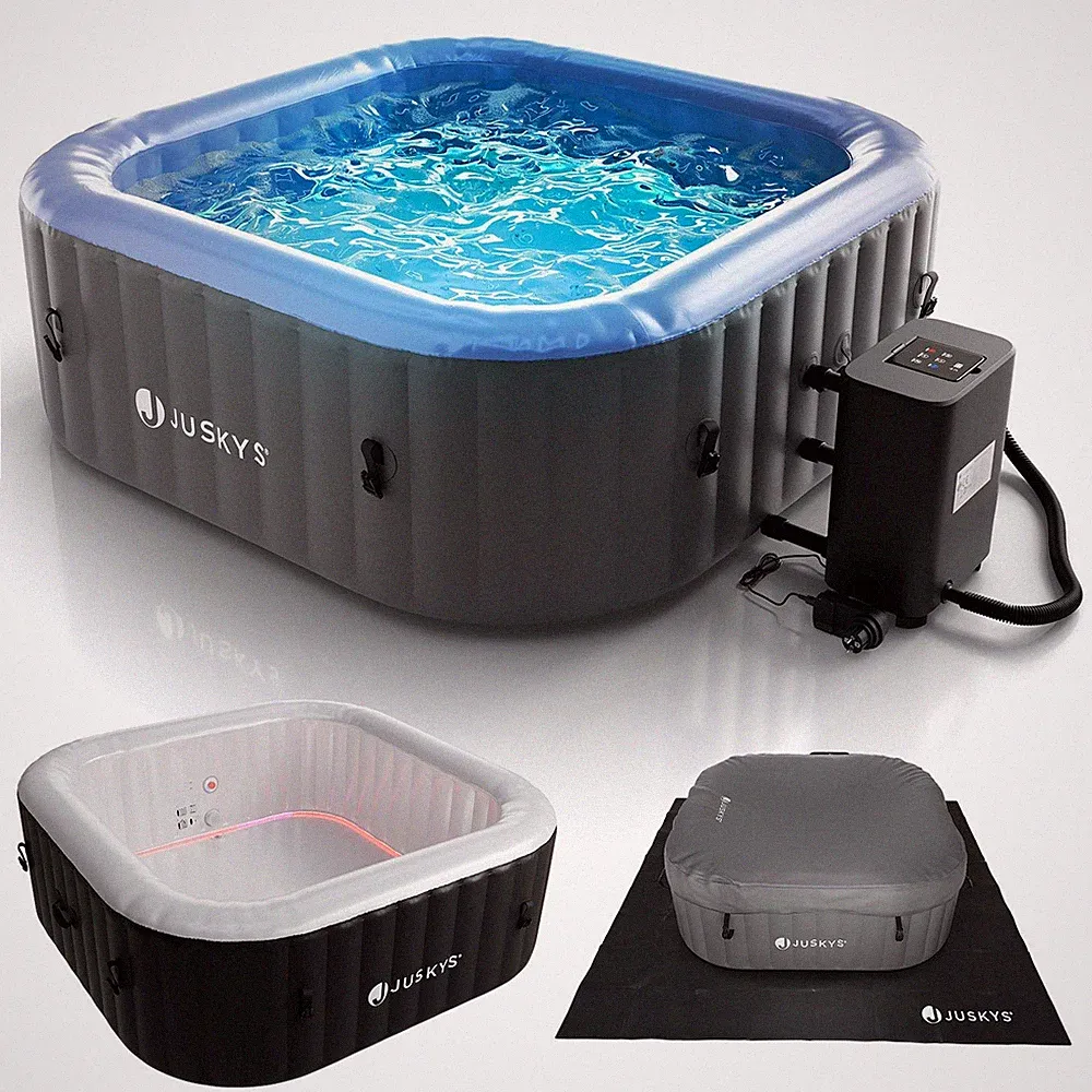 Whirlpool aufblasbar PVC 130 Düsen 3000W Garten Pool Outdoor 4 Personen Juskys®
