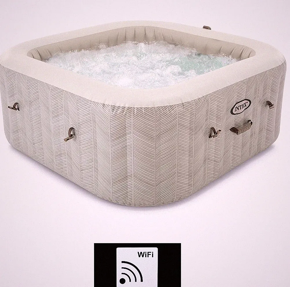 Whirlpool Intex PureSpa Chevron DeLuxe HWS 800 viereckig Aufblasbar 4 Pers Pool